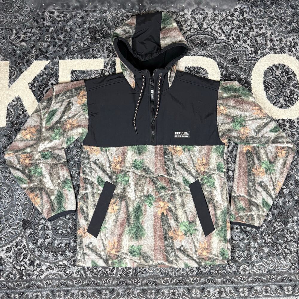 Eddie Bauer X Asap Rocky I/4‎ Zip Camouflage Fleece Hoodie Men’s Sz S Preowned